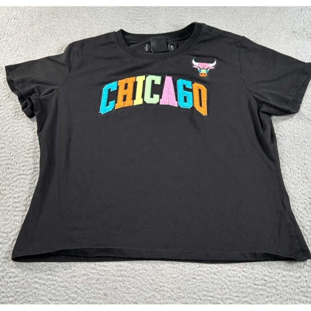 Chicago‎ Bulls Pro Standard Shirt Women's XL Black Athletic NBA Basketball